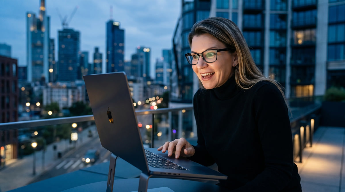 Empathetic physician conducting a telehealth consultation in a warm office environment