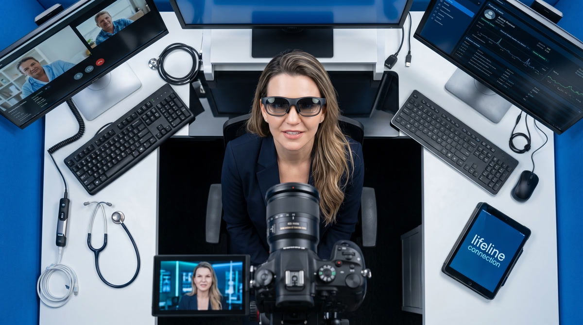 Physician conducting a virtual medication review with a senior patient