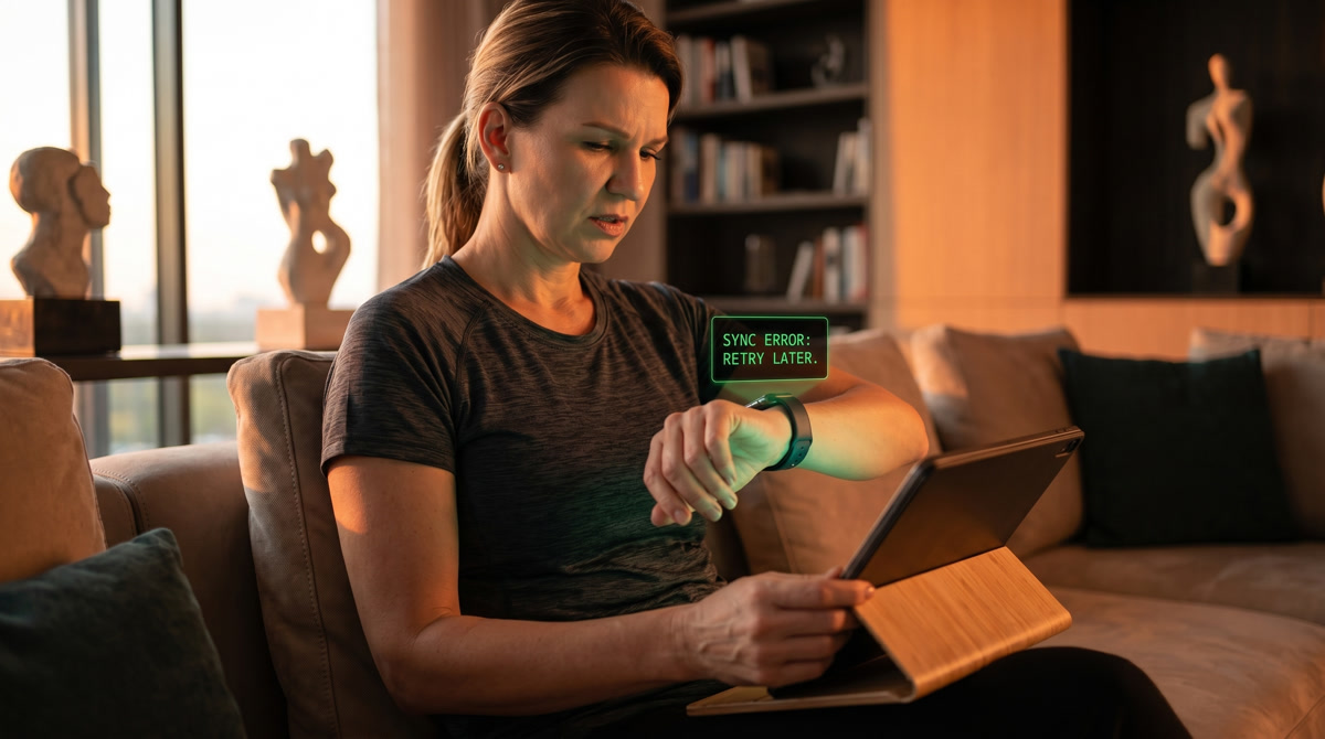 Patient using a smartphone app to manage prescription medication refills at home