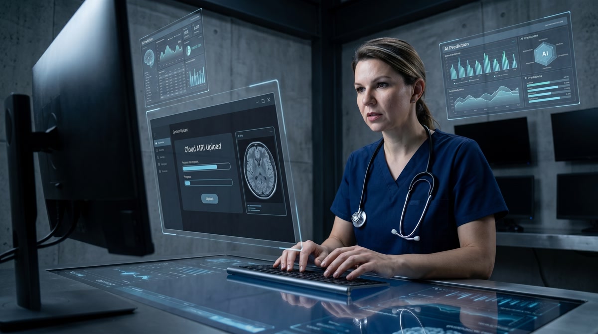 Patient prepared for a virtual mental health assessment with notes and tea